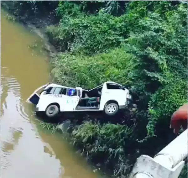 Scary!! Bus With Passengers Inside Falls Into Lagoon [sEE pHOTO]